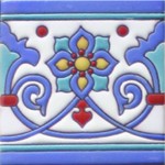 Arts & Crafts style Mexican tile